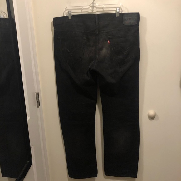 Black Levi Strauss Black Denim Men’s Jeans - Picture 2 of 4